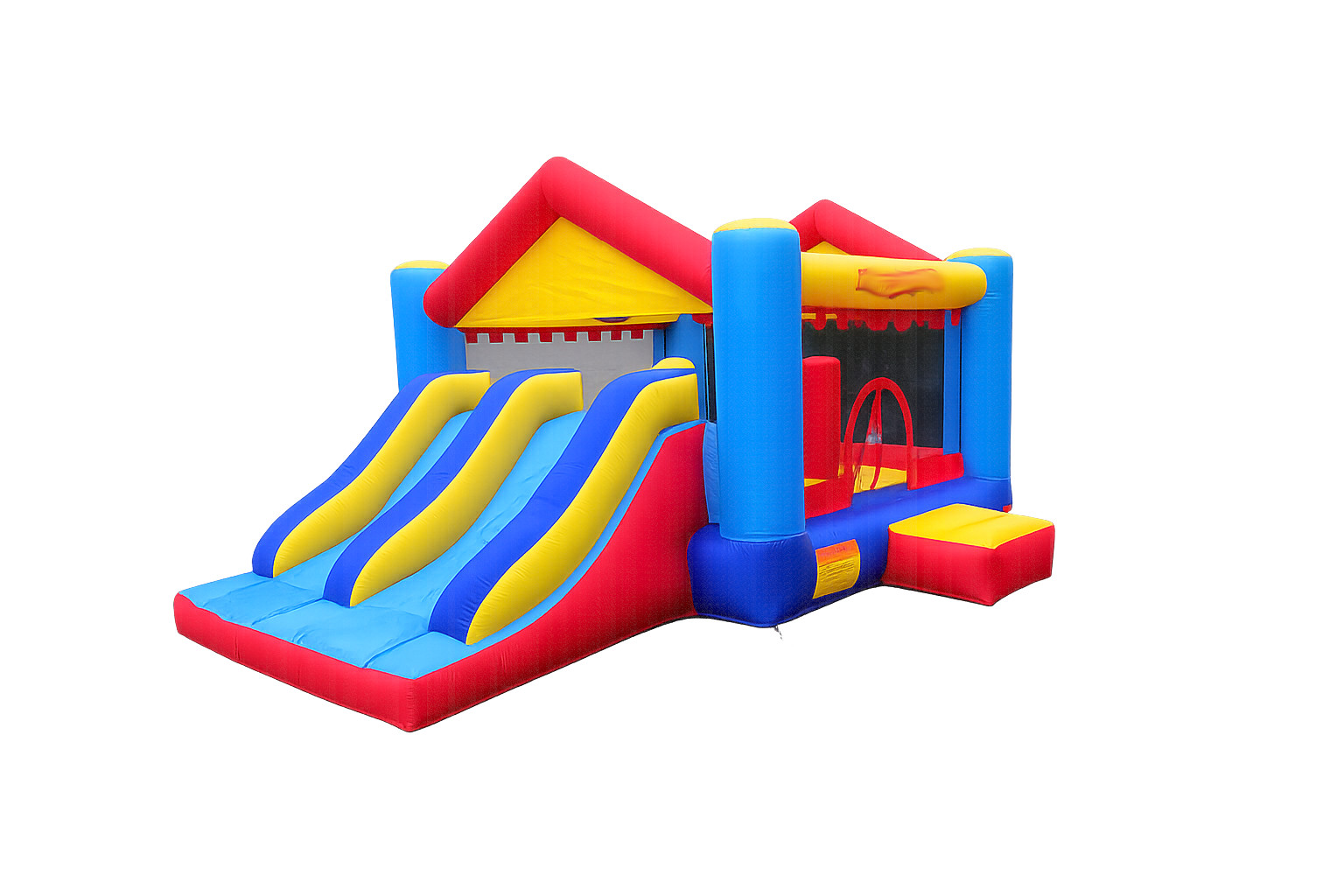 HÜ 2 – Hüpfburg 20,0m² Doppel-Rutsche "M"